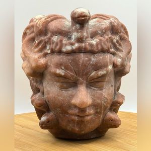 Natural Stone Medusa Head Sculpture
